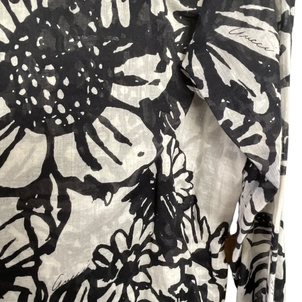 Gucci Monochrome Floral Shirt - Picture 3 of 14